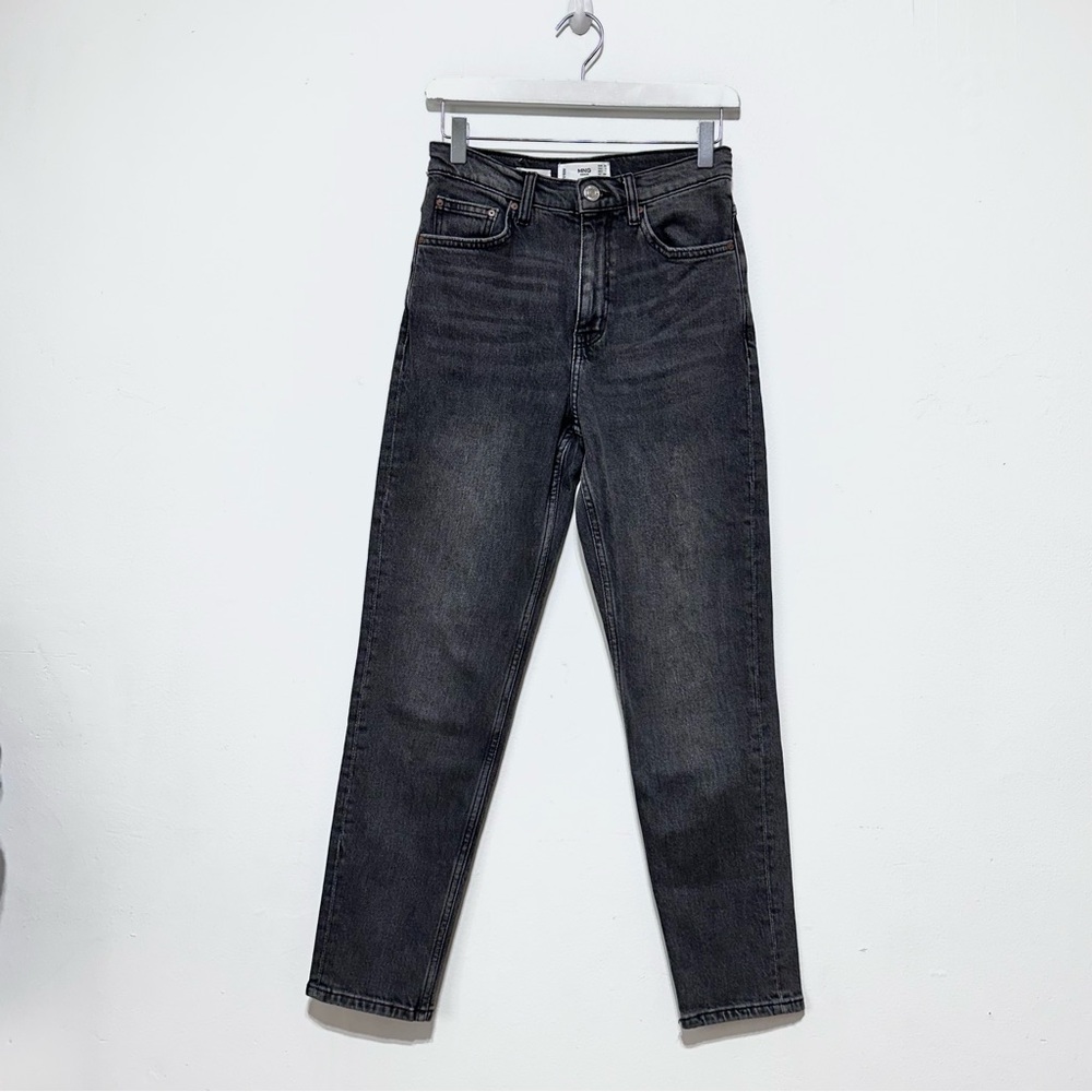 Mango Dark Gray High Rise Mom Fit Jeans Size 2